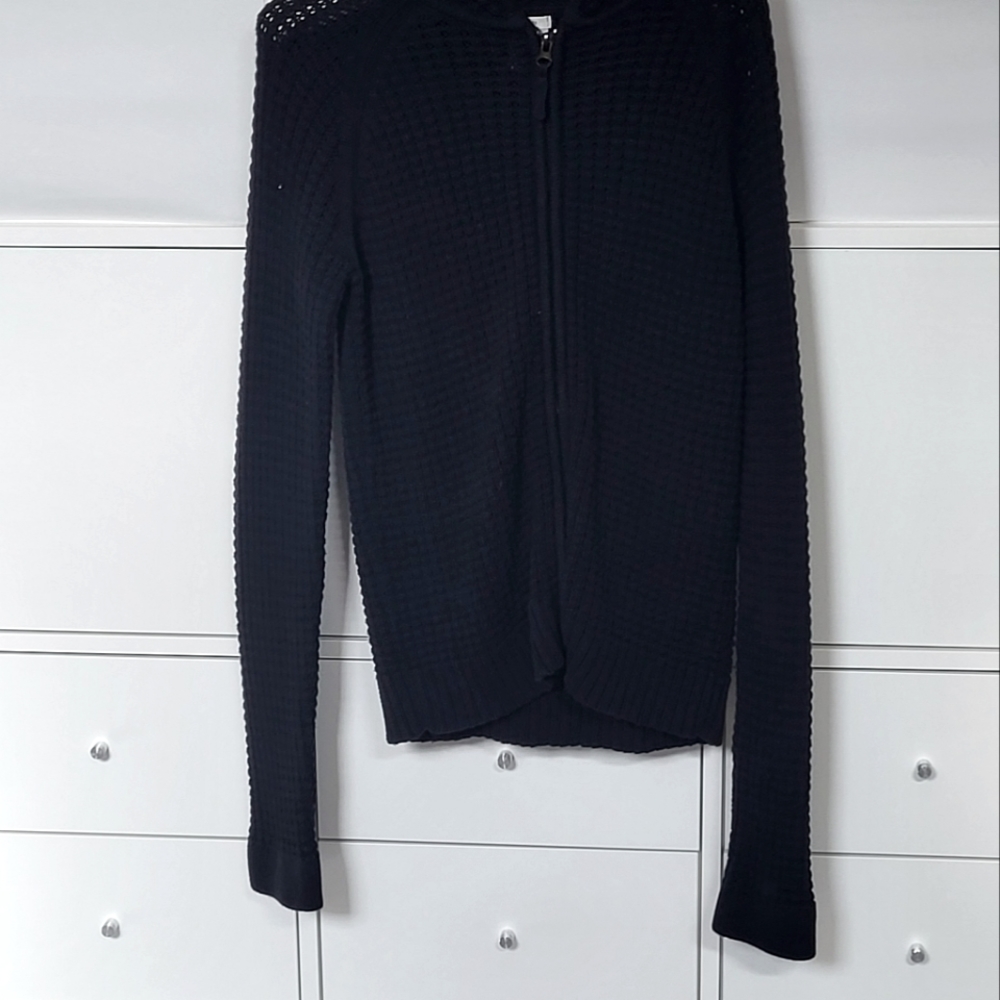 Old Navy womens cotton sweater hoodie black medium